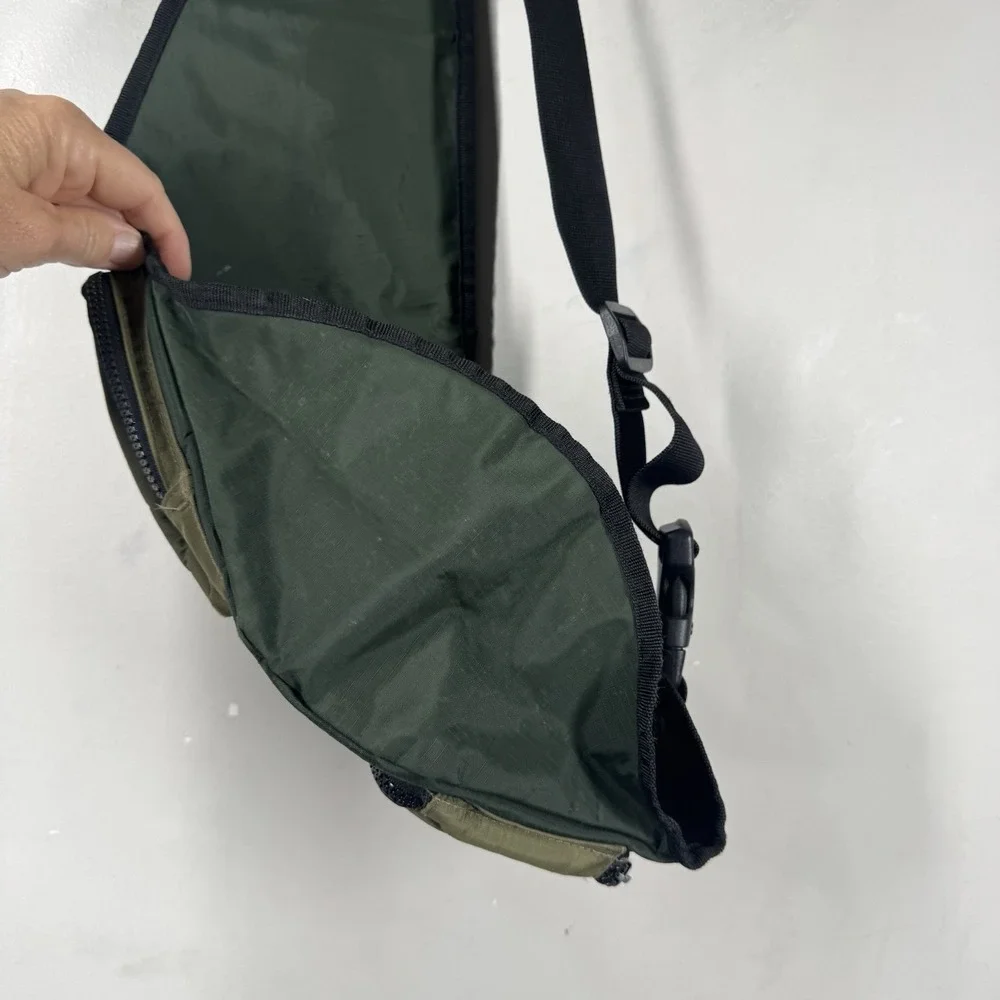 Vtg Old Navy Sling Crossbody Messenger Fanny Bag Olive Gorpcore Y2k Tactical
